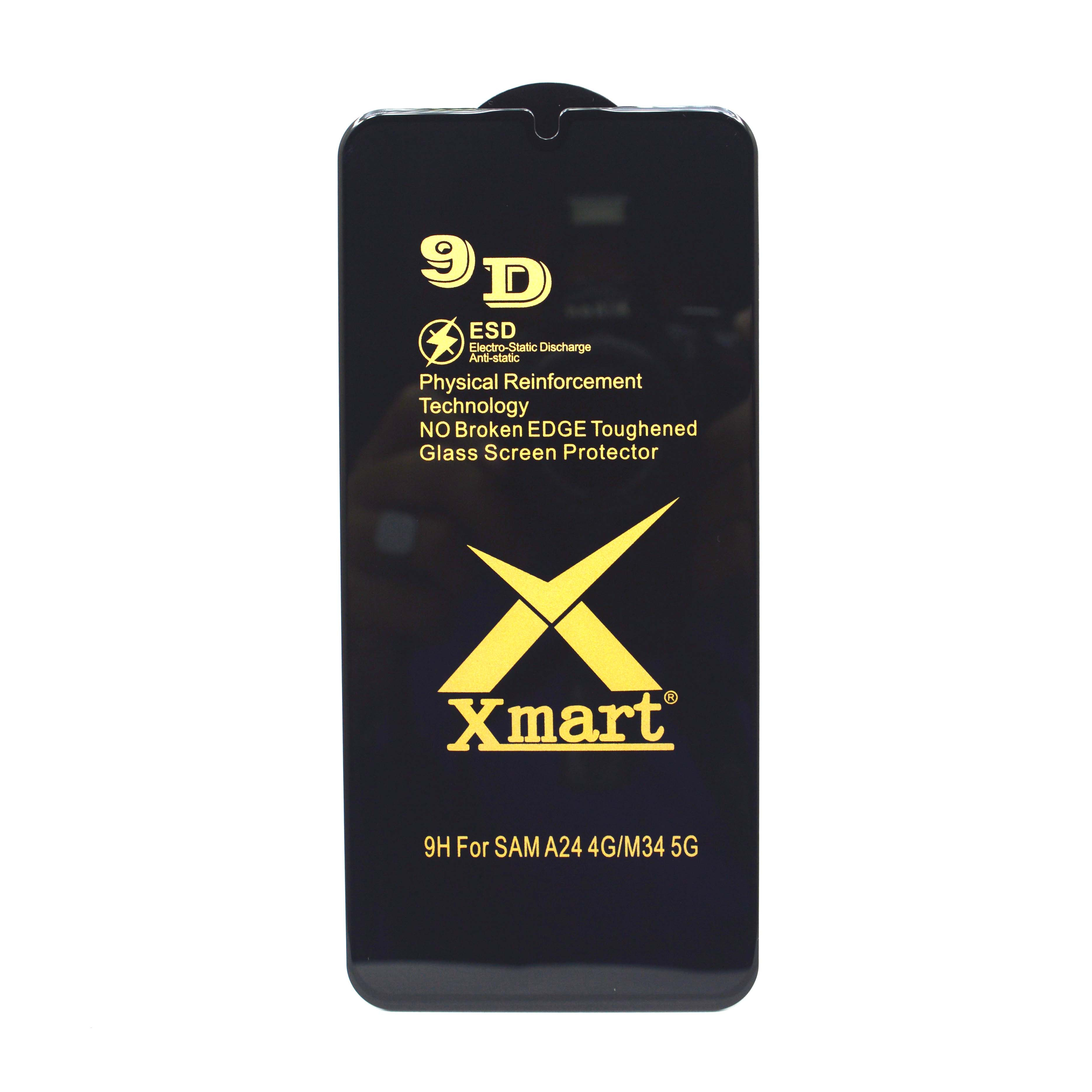 Xmart 9H Full Glue Tempered Glass For Samsung A24 4G M34 5G